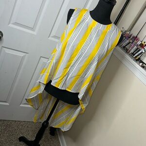 Nice Yellow, Gray and White High Low Top